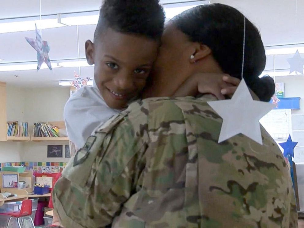 Military Mom Surprises Kids At School after Seven Month Deployment
 
